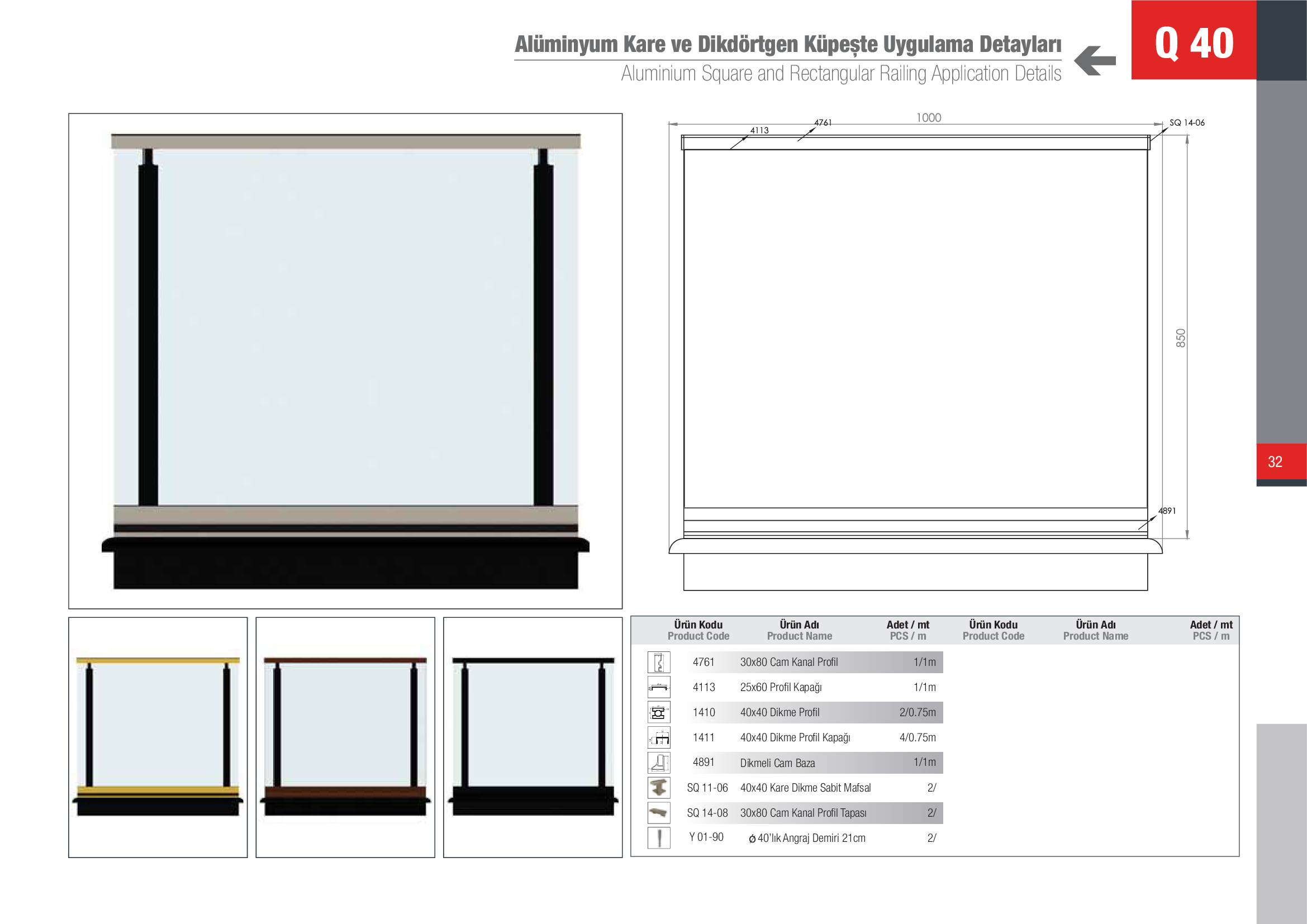 Küpeşte Kare Sistemleri 28